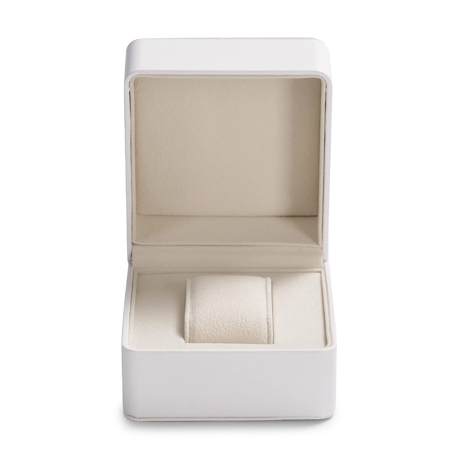 Oirlv Estuche Portátil para Relojes de Gamuza PU Cuero-Caja de Relojes-Organizador Viaje,para Aniversario y Cumpleaños(Blanco)