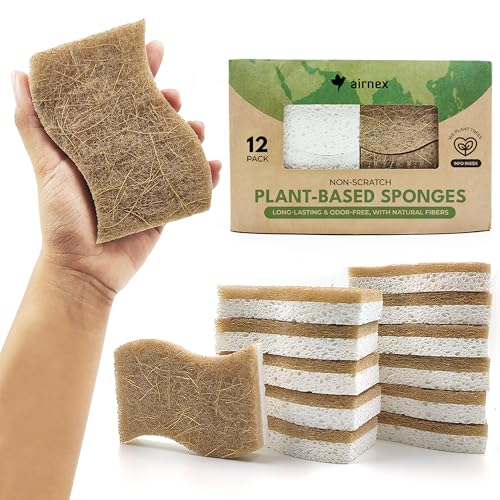 AIRNEX Natural Kitchen Sponges (12...