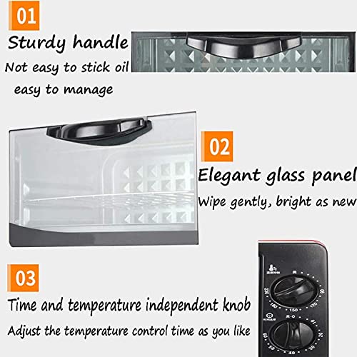 Kuchenka mikrofalowa 800 W – małe wielofunkcyjne urządzenie kuchenne z regulowaną temperaturą, 60-minutowym timerem, grillem i blachą do pieczenia