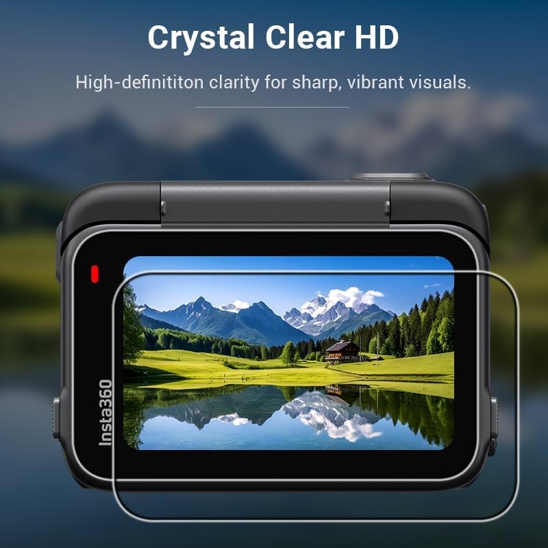 Image of M.G.R.J Tempered Glass Screen Protector for Insta360 Ace Pro 2 Action Camera (Set of 2 Tempered Glass & 1 Screen Guard)