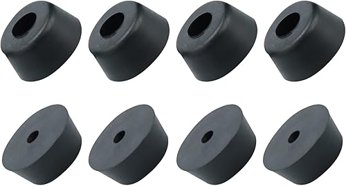 METALLIXITY Pies de goma para parachoques (0.984 x 0.472 in0.98 x 0.47 pulgadas), 8 unidades, almohadillas redondas para patas protectoras de suelo,