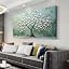 Turquoise and White Tree Wall Art (H199)