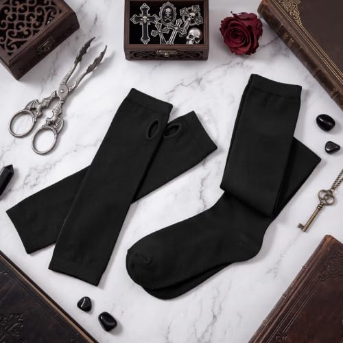 Image of Geyoga Arm Warmers Leg Warmers Striped Thigh High Socks Fingerless Gloves Stockings Christmas Halloween