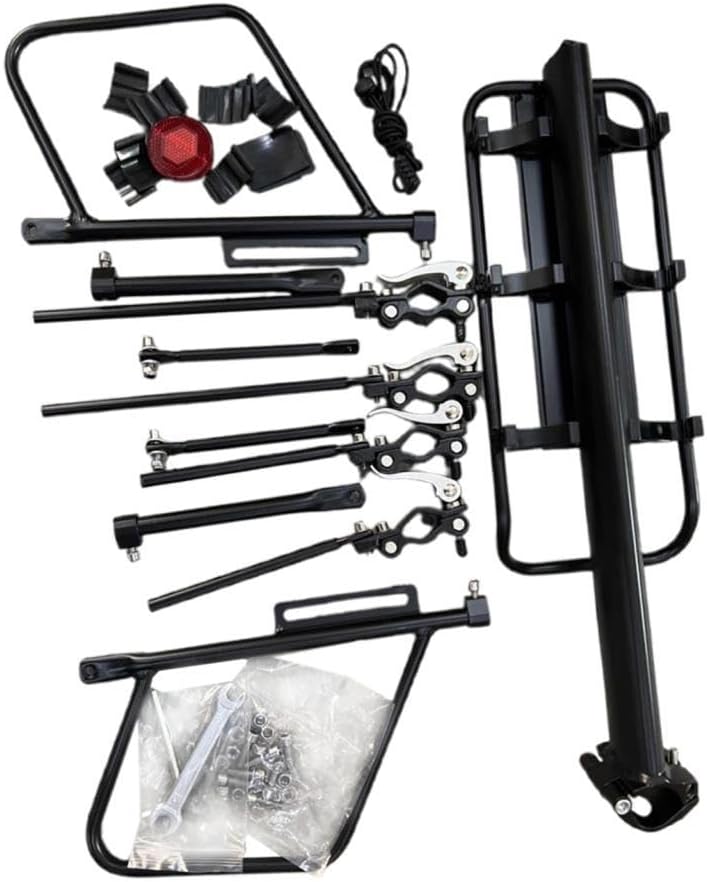 Rear Bicycle Rack Outdoor Adjustable Support Rod Mountain Bike Cargo Rack