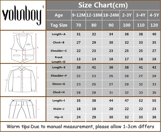 Image of Volunboy Toddler Suit Boys Formal Wedding Guest Dress Outfit | graduation dress clothes, gentleman ring bearer bowtie outfit, back-to-school pants set, birthday photoshoot dressy outfit