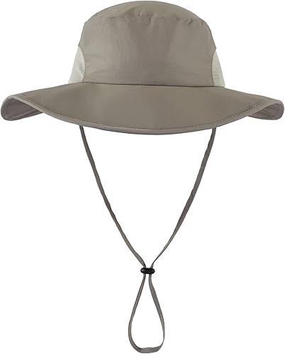 Miniatura 2 de Home Prefer Sombrero de sol para hombre al aire libre UPF50+ con solapa para el cuello, protección UV, ala ancha, safari, pesca, senderismo,