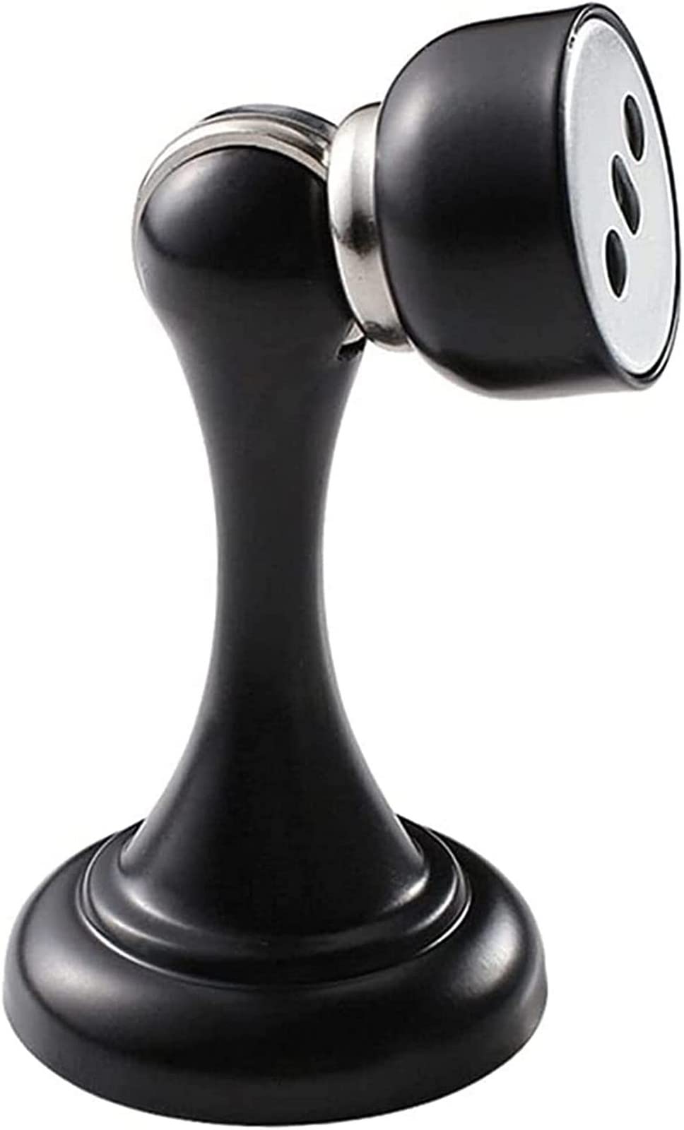 Nvsfzgiyg Nero Door Stop Wall Mounted Stopper Stainless Steel, Anti-Collision, Powerful Magnet Buffer Adjustable Height, For Bathroom Kitchen, Black