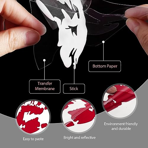 Image of gunhunt 2 Pcs Wave Stickers, Automobile Wave Activity Auto Waving Hand Stickers, Car Decoration for Rearview Mirror Left Right, Compatible with Most Car Models Mirror Decorative Sticker (White)