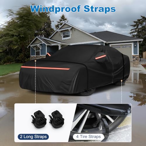 Image of QUNSUNUS Car Cover for BMW M4 / 4 Series 420i 428i 430i 435i 440i /4 Coupe 2014-2026, Waterproof M4 Car Covers with Cotton Lining, All Weather Cover with Straps and Zipper