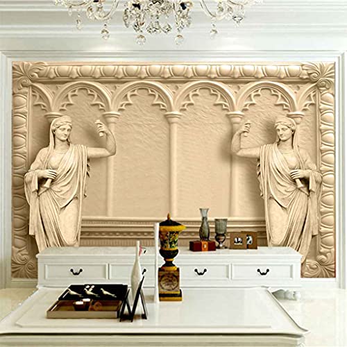 Papier Peint Toile 3D Figure pour habiller le mur TV du salon