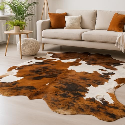 rodeo Genuine Cowhide Rug: Real Animal Print Rug for Western