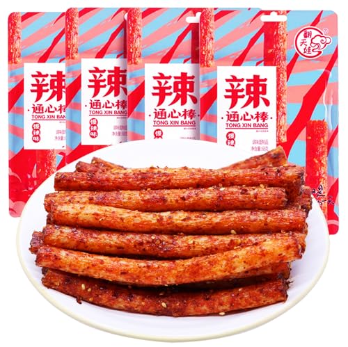 Latiao Spicy Strips 4 Pack Chinese Snacks, Latio Chinese Spicy Sticks 68g/2.39 Ounces per Pack...