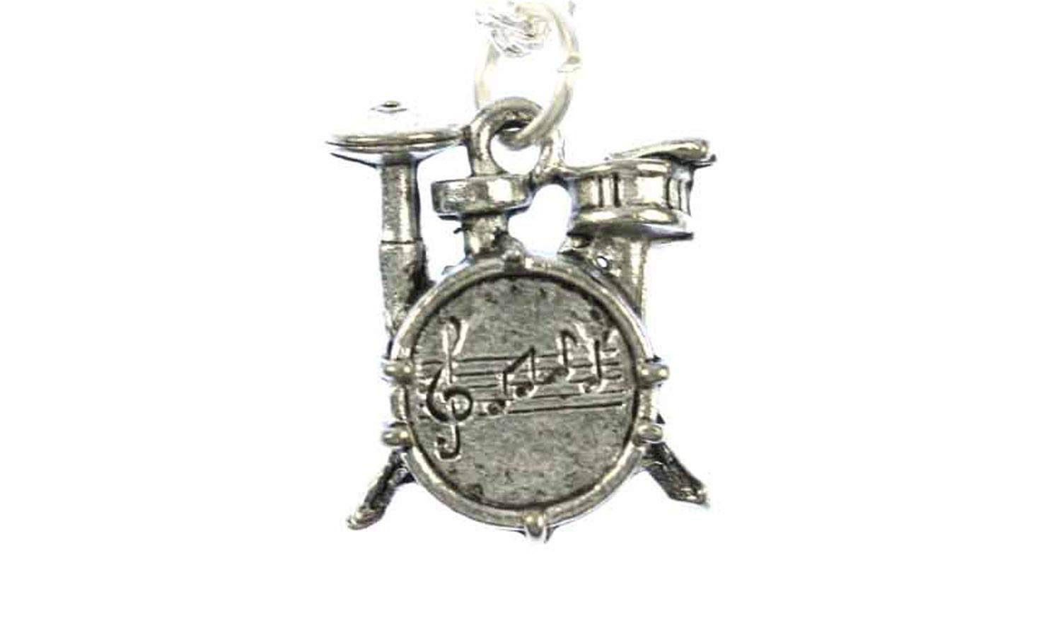 Miniblings Collana a Catena Drums 45 Centimetri Musica Argentato Banda Musicista Batterista