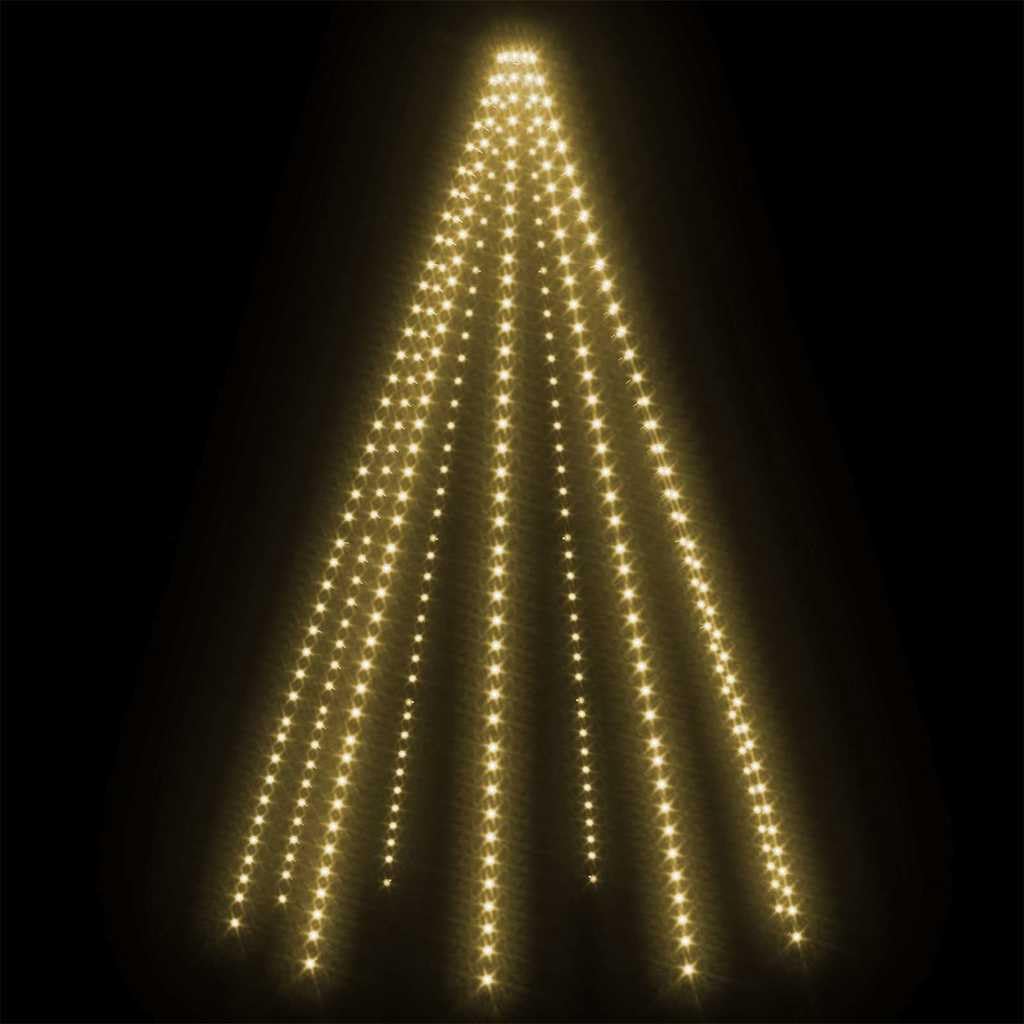 Guirlande Lumineuse Filet d'arbre de Noël 400 LED Blanc Chaud 400 cm Vert foncé câble 10 m pour décoration intérieur extérieur Sapin Ambiance Festive