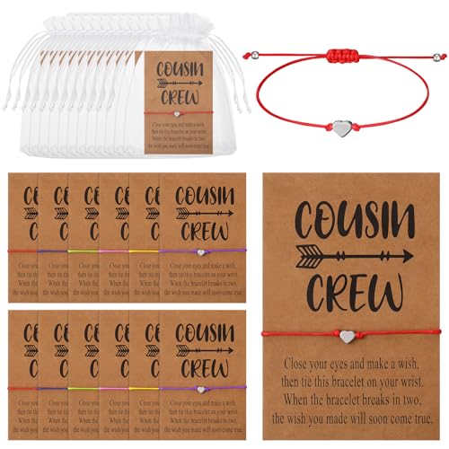 Tondiamo 6 Pcs Cousin Bracelet My Cousins Friendship Birthday Stuff for Best Friends Themed Women Christmas Birthday Gifts