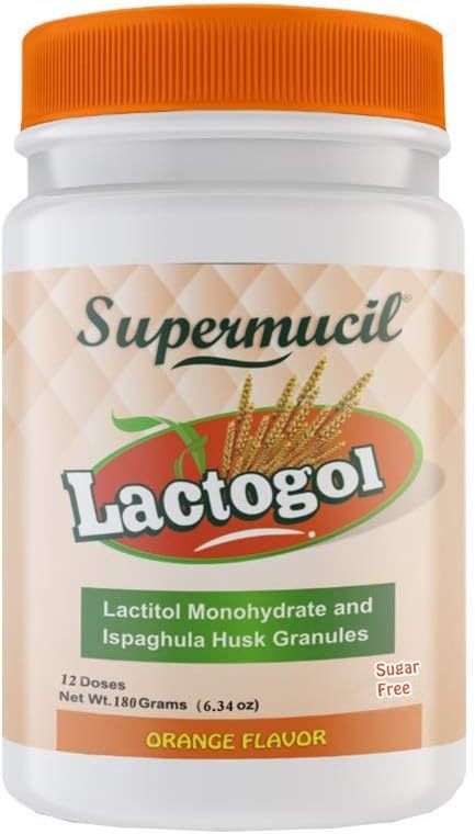 LactoGol: Lactitol Monohydrate with Ispaghula (Psyllium) (Sat Isabgol): Orange Flavor: 180 Gms