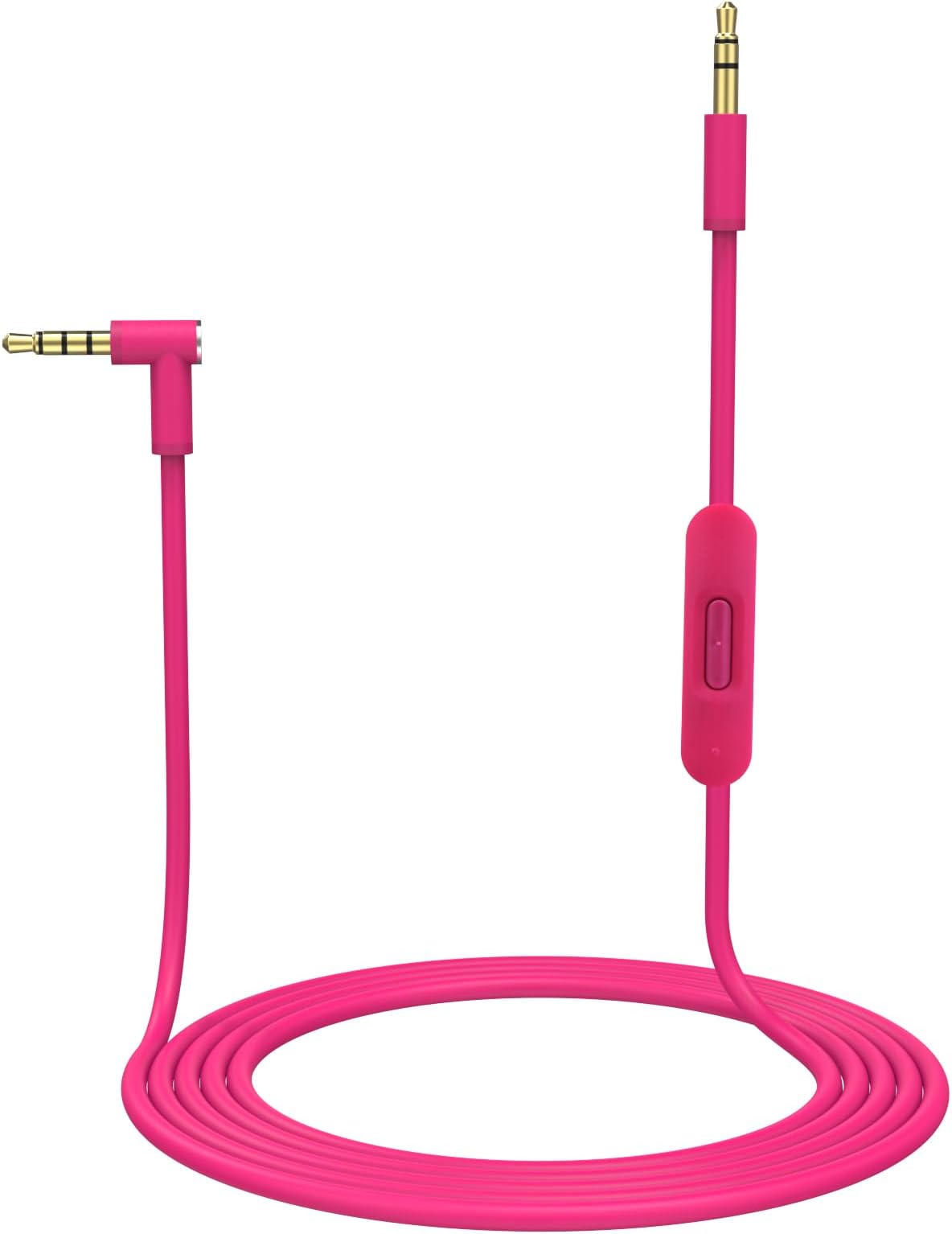 Replacement Audio Cable Cord Wire with in-line Microphone and Control Compatible with Beats Headphones Solo, Studio, Pro, Detox, Wireless, Mixr, Executive, Pill (Pink)