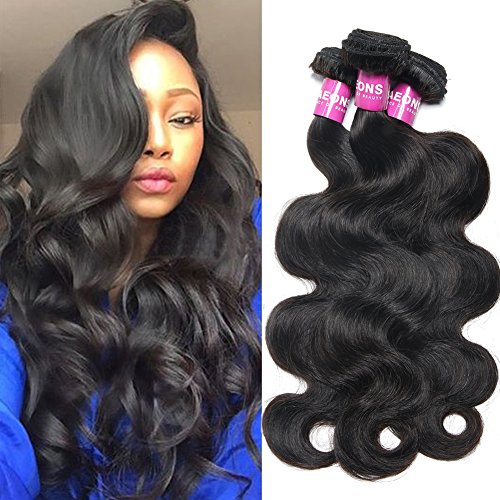 YAEONS Hair 8A Wholesale Peruvian Virgin Hair Body Wave 3 Bundles 14 16 18 inch Unprocessed Virgin Human Hair Weave Weft Natural Black #1B Color