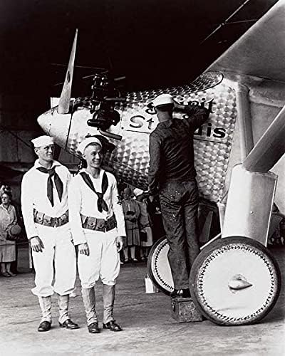 Spirit of St. Louis Airplane & Sailors 1927 11x14 Photograph Photo Print