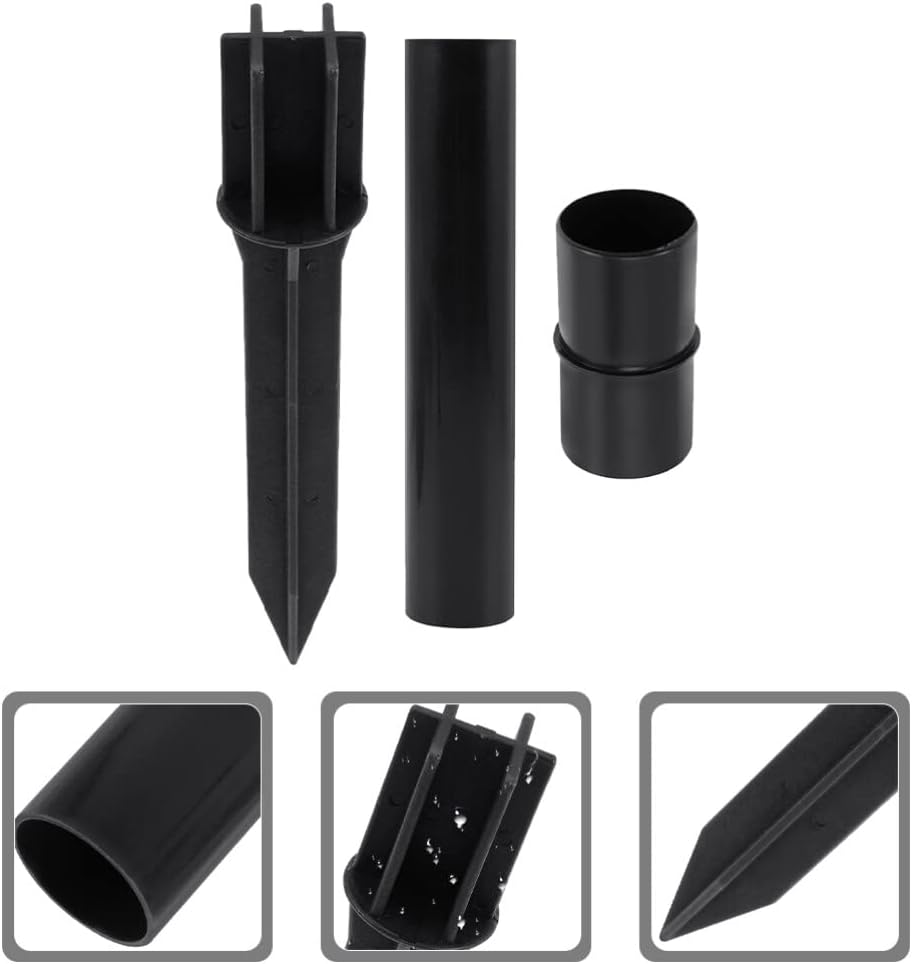 Yardwe Outdoor Solar Light Pole Accessories Replacement Link Connector Buckle with 1.25 Inch Plastic Stakes for Landscape Pathway Lighting Weatherproof and Lightweight