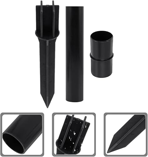 Miniatura 3 de Yardwe Juego de estacas de repuesto de luz solar, picos de plástico con hebilla de conector para luces de paisaje al aire libre, 6.57 x 1.25