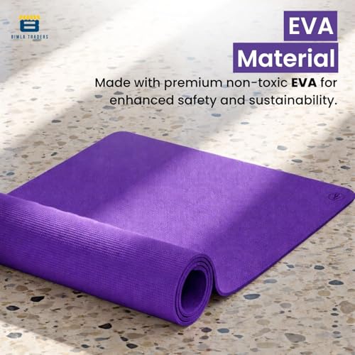Image of Btag Premium TPE Yoga Mat for Women & Men | Anti-Slip Exercise & Gym Mat for Home Workouts | Lightweight & Durable | 6 mm (Purple)