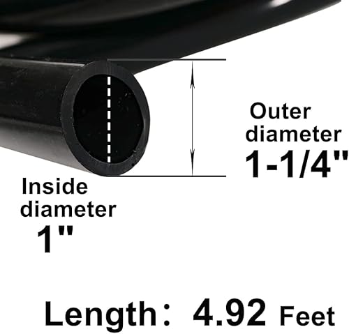 Miniatura 2 de Eoiips Manguera de vacío de silicona de 1 pulgada de diámetro interior x 1-14 pulgadas de diámetro exterior de alta temperatura, tubo de aire de