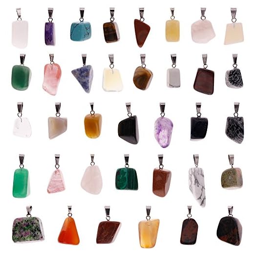 Juanya 60 colgantes de piedras preciosas curativas irregulares, cuentas de chakra de cristal para hacer collares, joyas, colores surtidos