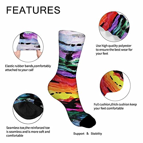 Image of Pehede Socks Mens Fun Dress Socks for Women Funny Novelty Crazy Design Socks