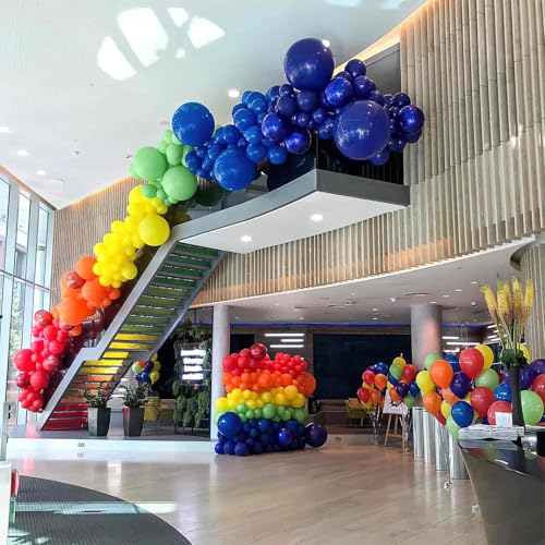 Image of PartyWoo Assorted Colors Rainbow Balloons 50pcs Multicolor Colorful 12 Inch