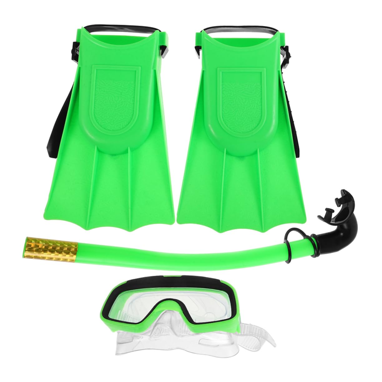 Mikikit 1 Set Snorkeling Gear Set Fog Swimming Goggles Adjustable Flippers for Ages Durable Design for Vision for Water Adventures