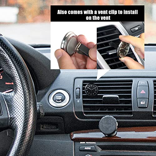 Betus Car Dashboard Clock - Stick On Dashboard Or Install With Air Vent Clip - Luminous At Night See In Dark - Mini Tiny Small Analog Clock Watch For Vehicle Automotive Car Truck Boat Bike Home #TOP4