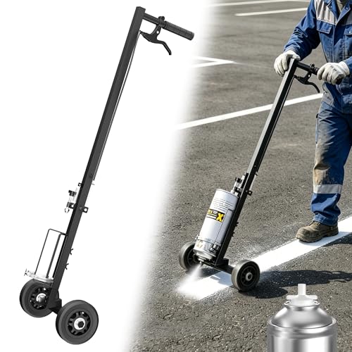 LUYITOM Marking Paint Wand Dual-Wheel Striping Paint Sprayer Paint Sticks Machine for Ground Sports Field Lawn Parking Lot Striping Use with Inverted Marking Spray Paint (T-tip Nozzle)