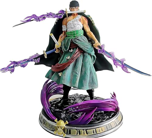 Image of Lefan Action Figure Limited Edition for Home Decors, Office Desk,Study Table Car Dashboard Attractive Lightweight Durable Home & Office Decoration Gift (Anime Standing Zoro with Flare)