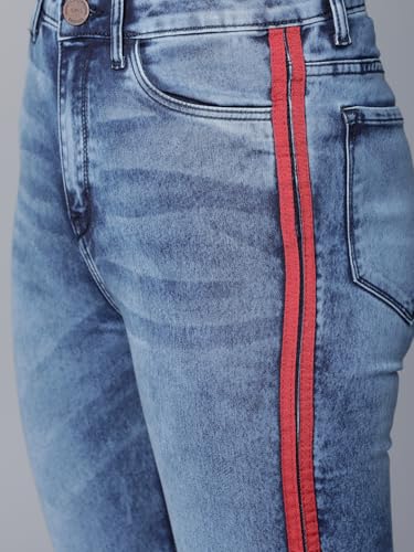 Image of Tokyo Talkies Women's Super Skinny Fit Regular Jeans | Stretchable Mid-Rise Jeans Pant