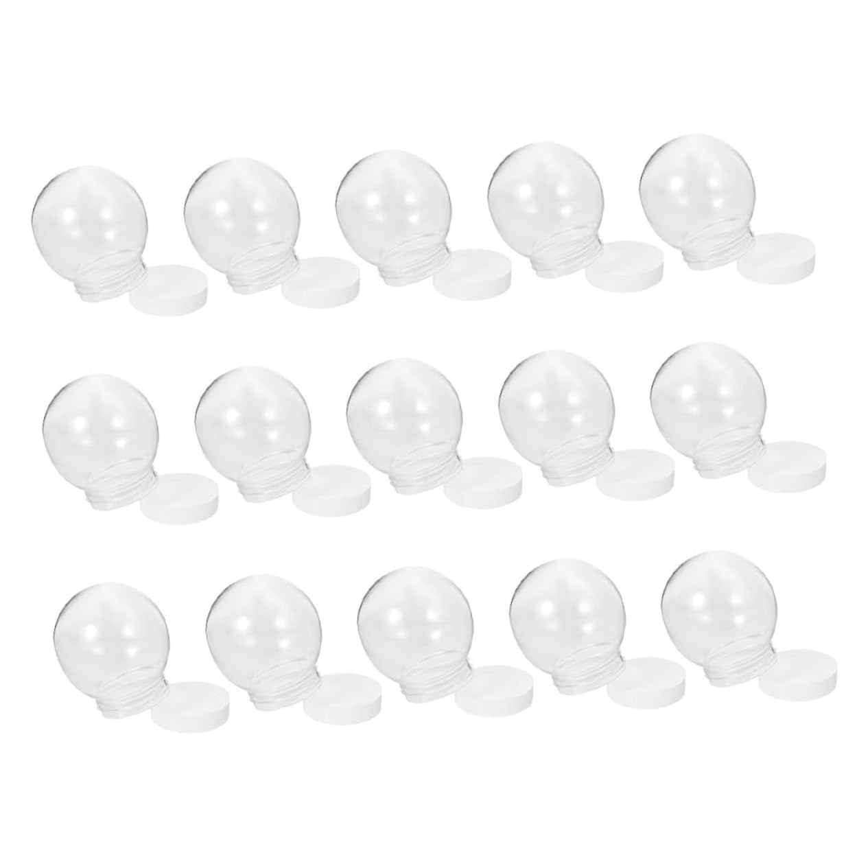 Gatuida 15pcs Snow Globe Craft Kit Clear Plastic Fillable Globes for Holiday Decorations Suitable for Family Fun and Creative Projects