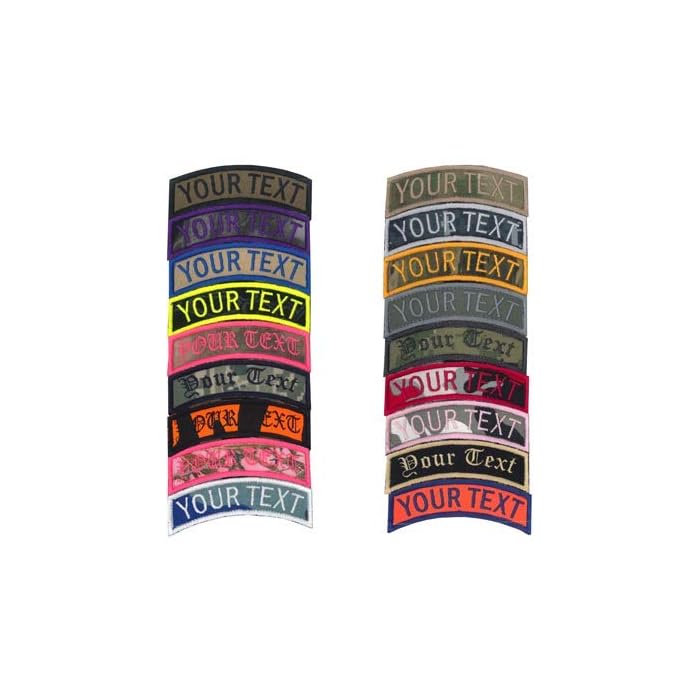 Buy Custom Uniform Name Tape Rocker Patches Embroidered, 35 Plus