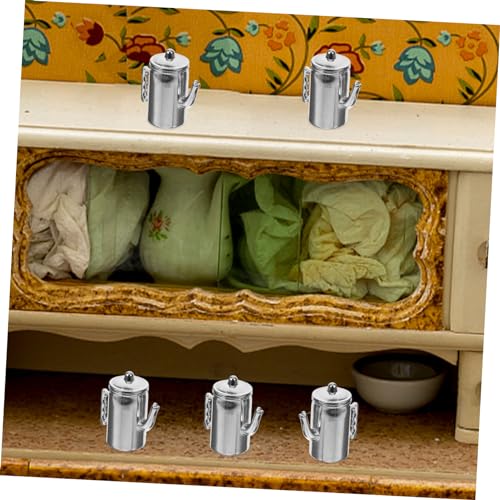 HOOTNEE Miniatur Kaffeekanne Dekoration Dollhouse Miniaturmöbel Wasserkrug Modell Realistische Details Für Puppenhaus Und Mikro-landschaften