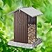 North States Village Collection Hopper Style Outhouse Birdfeeder: Easy Fill and Clean. Squirrel Proof Hanging Cable included. Large, 4.25 pound Seed Capacity (8.13 x 8.13 x 11, Brown)