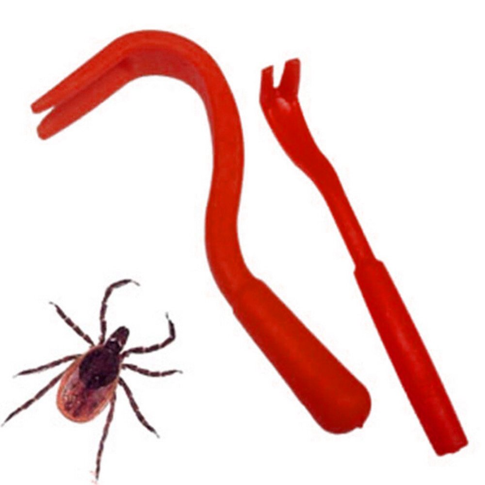 Anti Tick/Lice/Flea/Mite Remover/Picker/Tweezer for Healthy Care of Puppies/Dog/Cat/Kitten (Red) 4