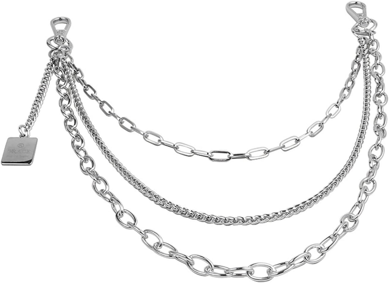 Pants Chain for Men Trouser Chain Metal Triple Layer Personalised With Jeans Goth Accessories