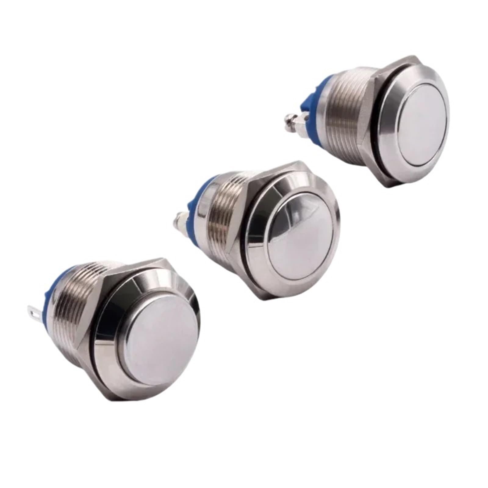 Interruptor momentaneo 19mm acero inoxidable evita fallos de conexion con bornes de tornillo 8
