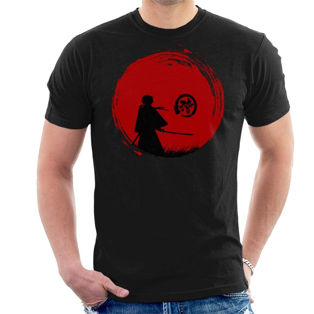 Cloud City 7 Men's Black Samurai X Silhouette Rurouni Kenshin T-Shirt