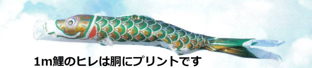 希少！□送料無料□新品♪キング印 王様黄金鯉のぼり 緑グリーン 単品 2m