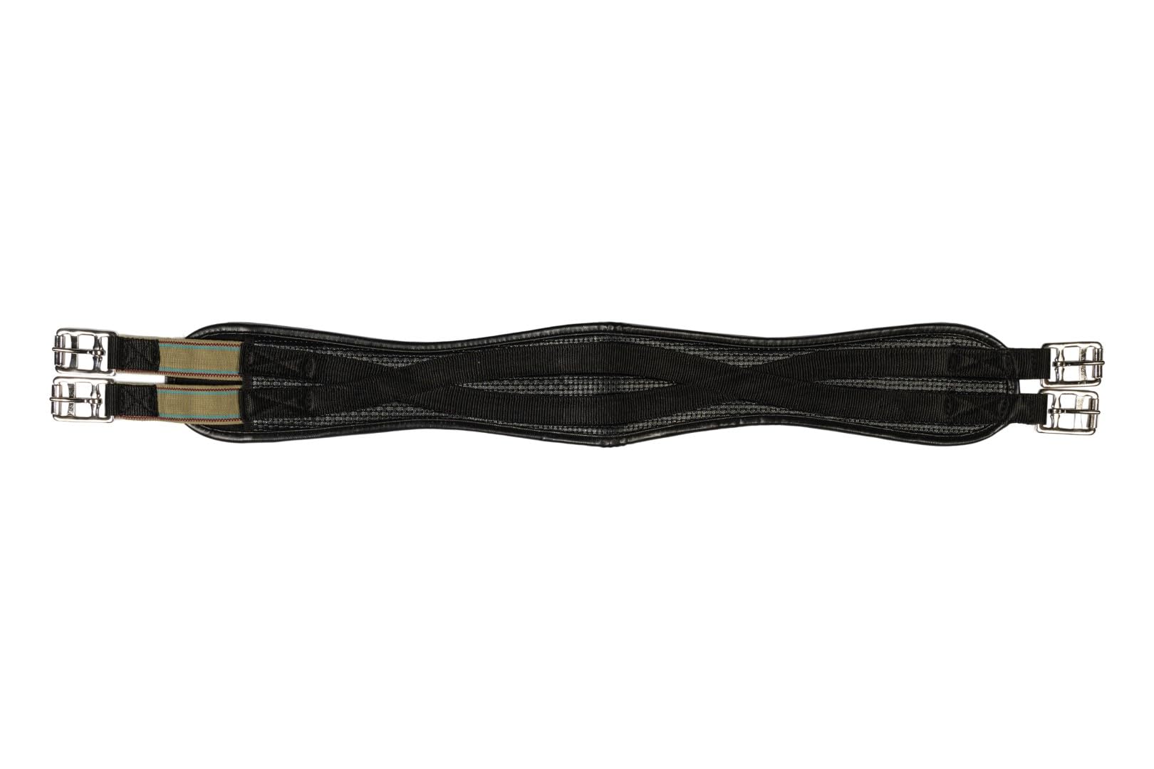 HKM 558169 PVC Soft Saddle Girth Waffle Effect, Elastic, L, Black