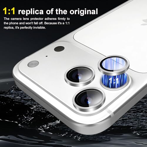 TGLAN for iPhone 17 Pro Max/17 Pro Camera Lens Protector,Silver - image 2