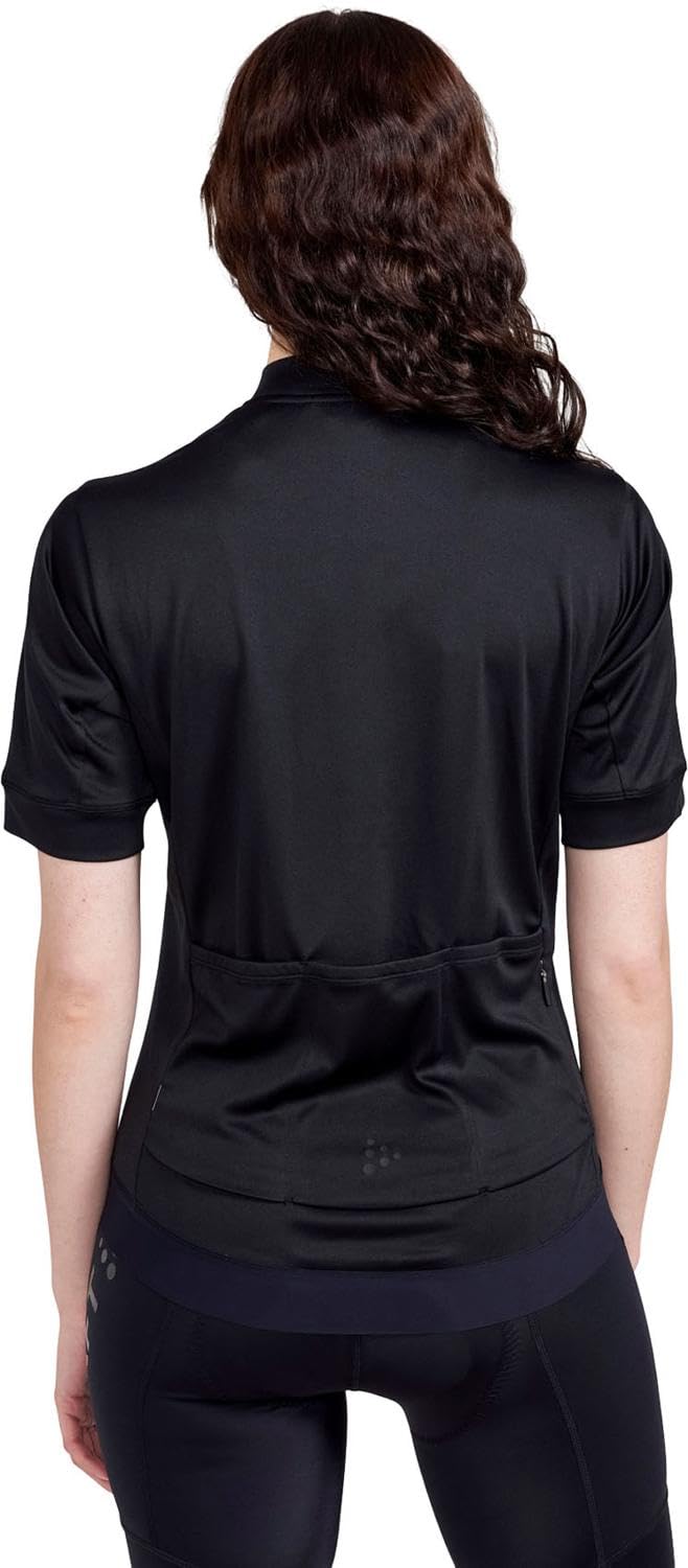 Craft Core Essence Jersey Regular Fit W Black S Maglietta da Ciclismo, Nero, S Donna
