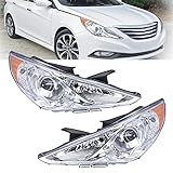 labwork Headlights Lamps Replacement for Sonata 2011-2014 Projector Headlight Set Driver Side and Passenger Side