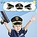 SGBETTER 8 Pack Child Police Hat Police Officer Costume Hat Cop Policeman Hat for Kids Halloween Cosplay Party Costume Accessory (Colors Style 1)