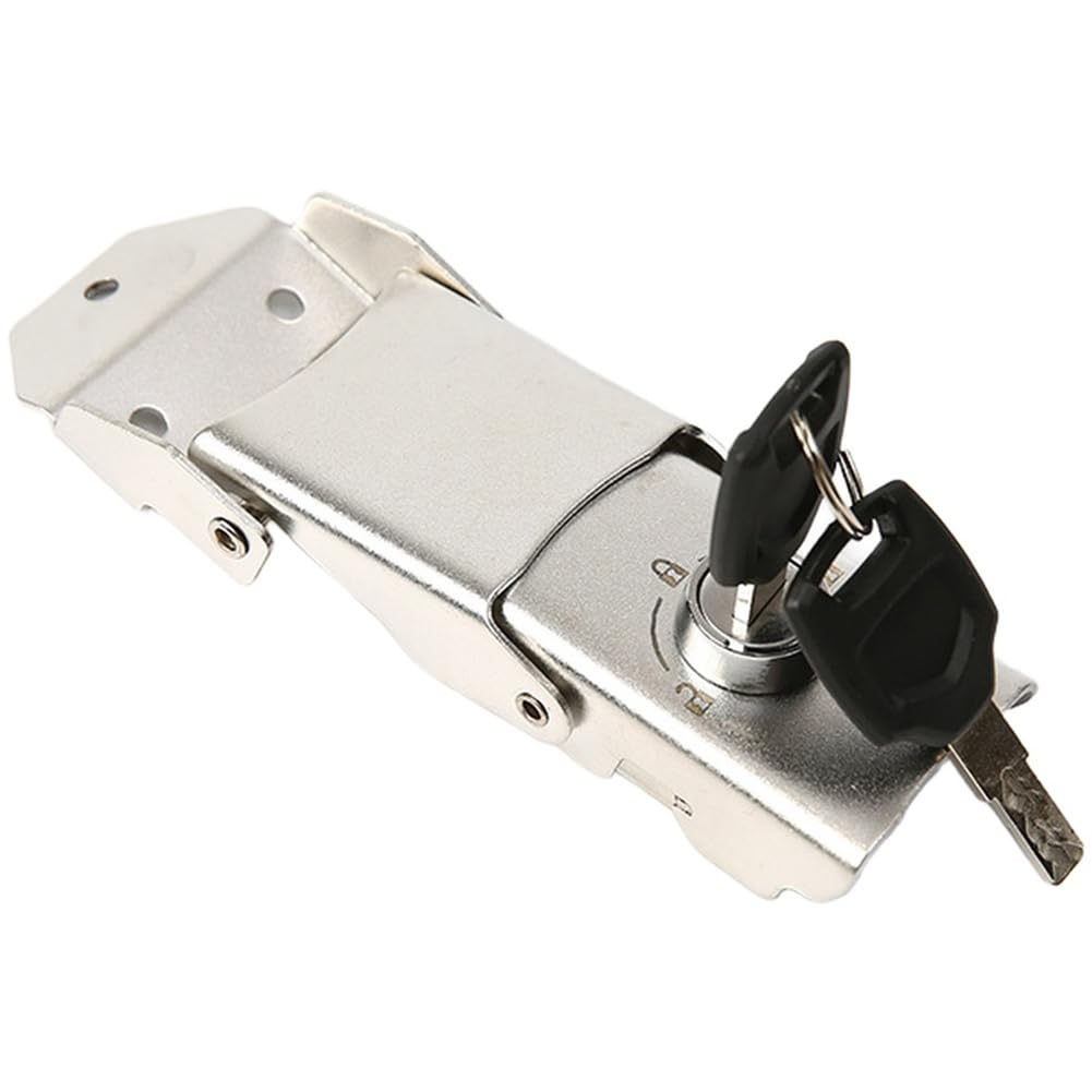 Aundhegrtt As Shown Detachable Stainless Steel Buckle Lock Hardware Motorcycle Trunk Lock Hinge Lock